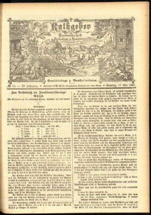 Ausgabe vom Sonntag, den 18. Mai 1902.