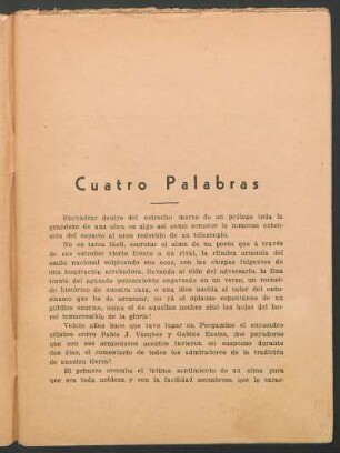 Cuatro palabras