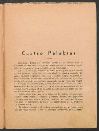 Cuatro palabras