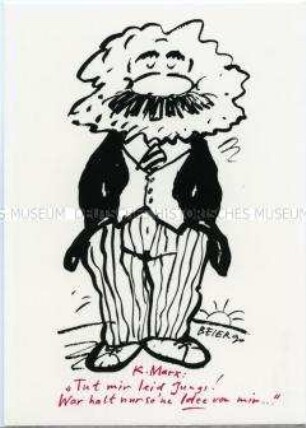 Karikatur zu Karl Marx