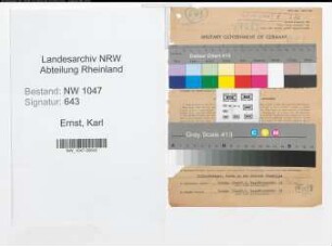 Entnazifizierung Karl Ernst , geb. 01.06.1903 (Finanzbeamter)