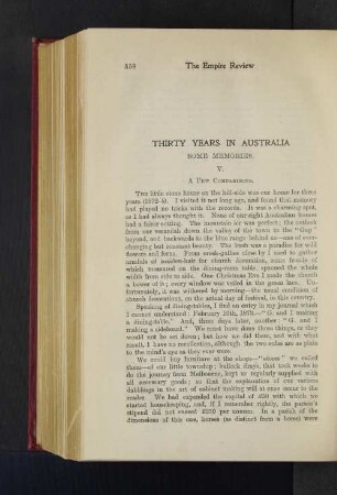 Thirty Years in Australia. Some Memories.
