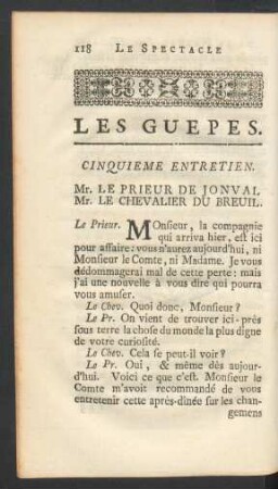 Cinquieme entretien. Les Guepes.