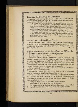 Telegramm des Kaisers an den Kronprinzen.