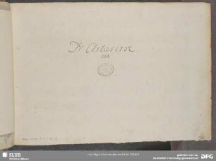 Band 1 - Artaserse Atto I