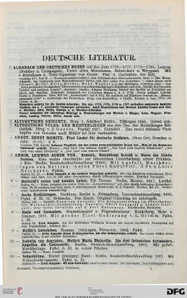Deutsche Literatur (Nr. 1-531)
