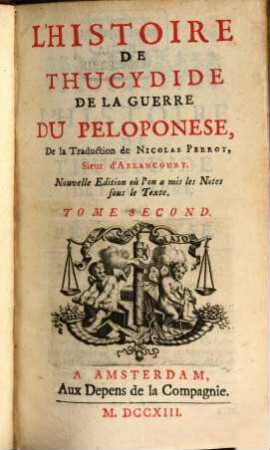 L' Histoire De Thucydide De La Guerre Du Peloponese, 2