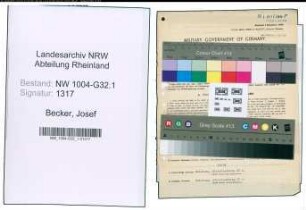 Entnazifizierung Josef Becker , geb. 06.01.1895 (Stadtinspektor)