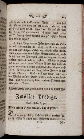 Zwölfte Predigt.