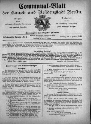 1884,1: No. 1, 6. Januar 1884