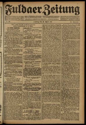 Ausgabe vom Montag, den 16. April 1917.