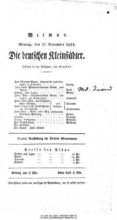 Die deutschen Kleinstädter
