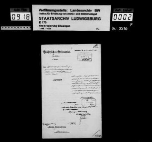 Schuldenwesen der kath. Pfarrgemeinde Heuchlingen