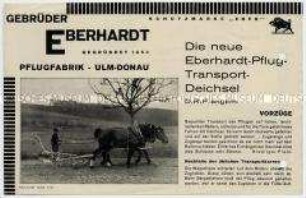 Die neue Eberhardt-Pflug-Transport-Deichsel