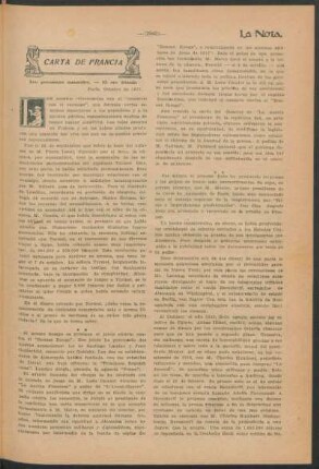Carta de Francia : Los personajes inmorales. - El oro alemán