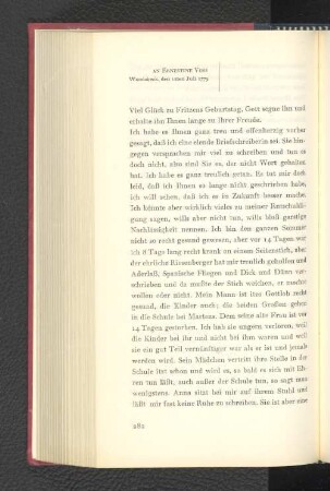 An Ernestine Voss Wandsbeck, den 12. Juli 1779