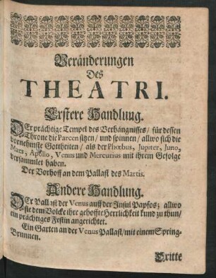 Veränderungen Des Theatri.