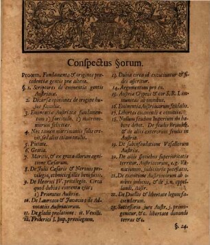 Praerogativas et praeeminentias augustissimae domus Austriacae