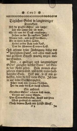213-220, Taegliches Gebet in langwieriger Kranckheit; ...