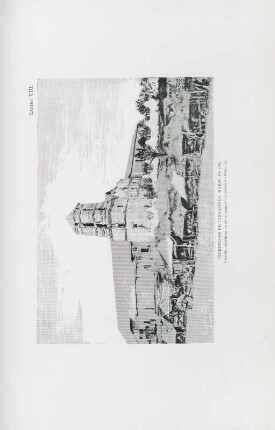 Lámina VIII. Terremotos de Pangasinán, Marzo de 1892. Grandes rajaduras en el campanario é iglesia de Manaoag