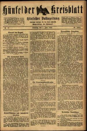 Ausgabe vom Dienstag, den 05. Juni 1923.