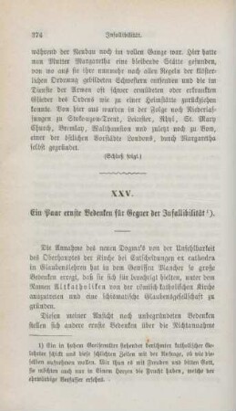 374-377 Ein Paar ernste Bedenken für Gegner der Infallibilität