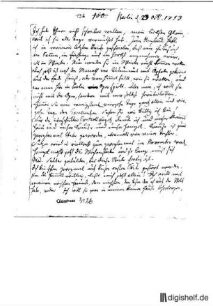 136: Brief von Karl Wilhelm Ramler an Johann Wilhelm Ludwig Gleim