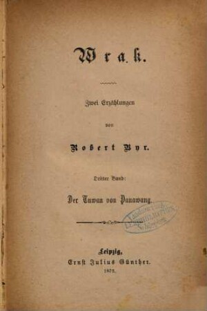 Wrak : zwei Erzählungen, 3. Der Tuwan von Panawang