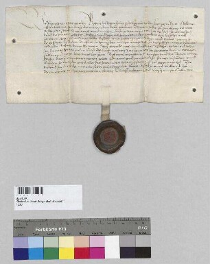 Ruprecht [I. von Pfalz-Mosbach], Bischof von Regensburg, belehnt Thomas Jud von Bruckberg mit einem Hof, einer Sölde und benannten Zehnten zu Waltersberg, sowie mit Zehnten zu Paindlkofen, Reicherstetten (Reichelsteten), Unterohrbach (Nidern Rornpach), Wölflkofen (? Wolfelkofen) und mit mehreren Äckern zu Stockach. S: Ruprecht [I. von Pfalz-Mosbach], Bischof von Regensburg