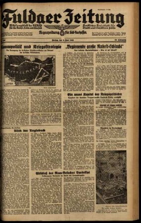 Ausgabe vom Freitag, den 06. Juni 1941.