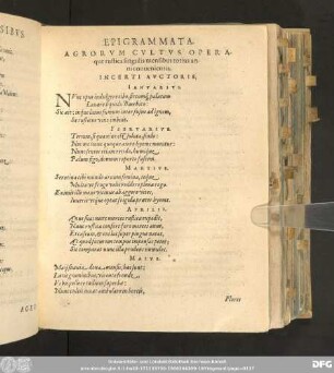 Agrorum Cultus Operaque rustica singulis mensibus totius anni convenientia.