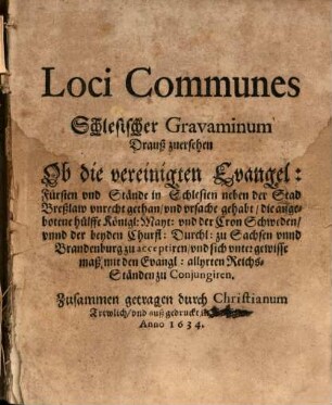 Loci communes Schlesischer Gravaminum