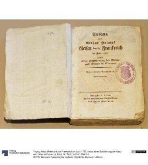 Reisen durch Frankreich im Jahr 1787, nebst einer Schilderung der Natur und Sitten in Provence