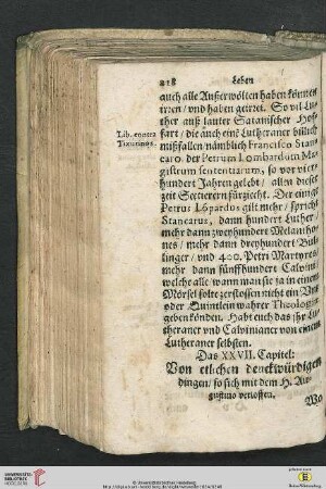 Das XXVII. Capitel
