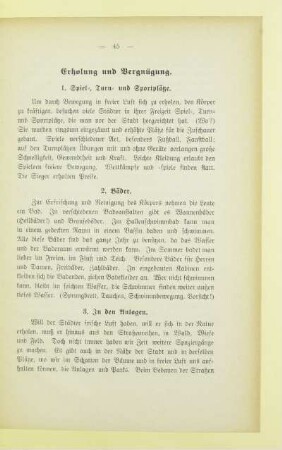 Erholung und Vergnügung