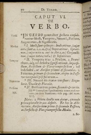 Caput VI. De Verbo.