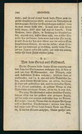 344-347, §5. Von dem Geruch und Geschmack - §6. Von dem Gefühl