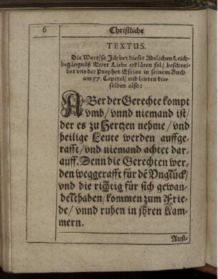 Textus. Esaia 57. Cap.