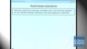 Lecture 18. Acid-Base Reactions