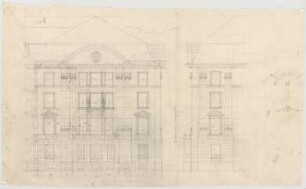 Thiersch, Friedrich von; München; Wohnungsneubauten Lehmpuhl - Fassadenentwürfe (Ansichten)