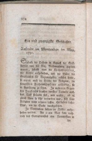 Ein und zwanzigste Geschichte - Drei und zwanzigste Geschichte