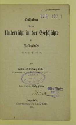 Cursus 1: Weltgeschichte
