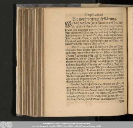 Explicatio Die nothwendige Erklärung.