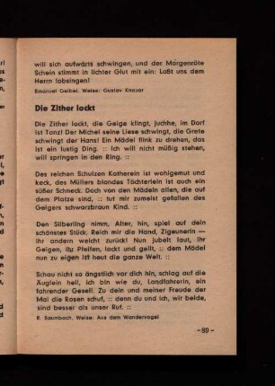 Die Zither lockt