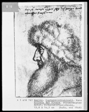 Skizzenbuch — Bildnis des Ulrich Artzt