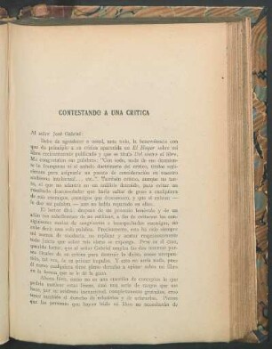 Contestando a una crítica