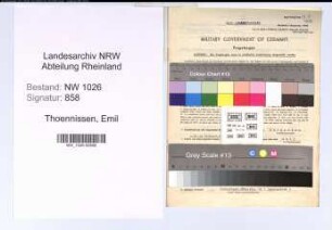 Entnazifizierung Emil Thoennissen , geb. 30.07.1905 (Angestellter)