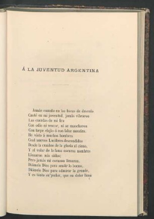 Á la juventud argentina