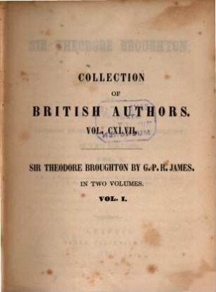 Sir Theodore Broughton; or, Laurel water, 1