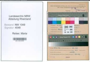 Entnazifizierung Maria Reiser , geb. 24.12.1906 ()
